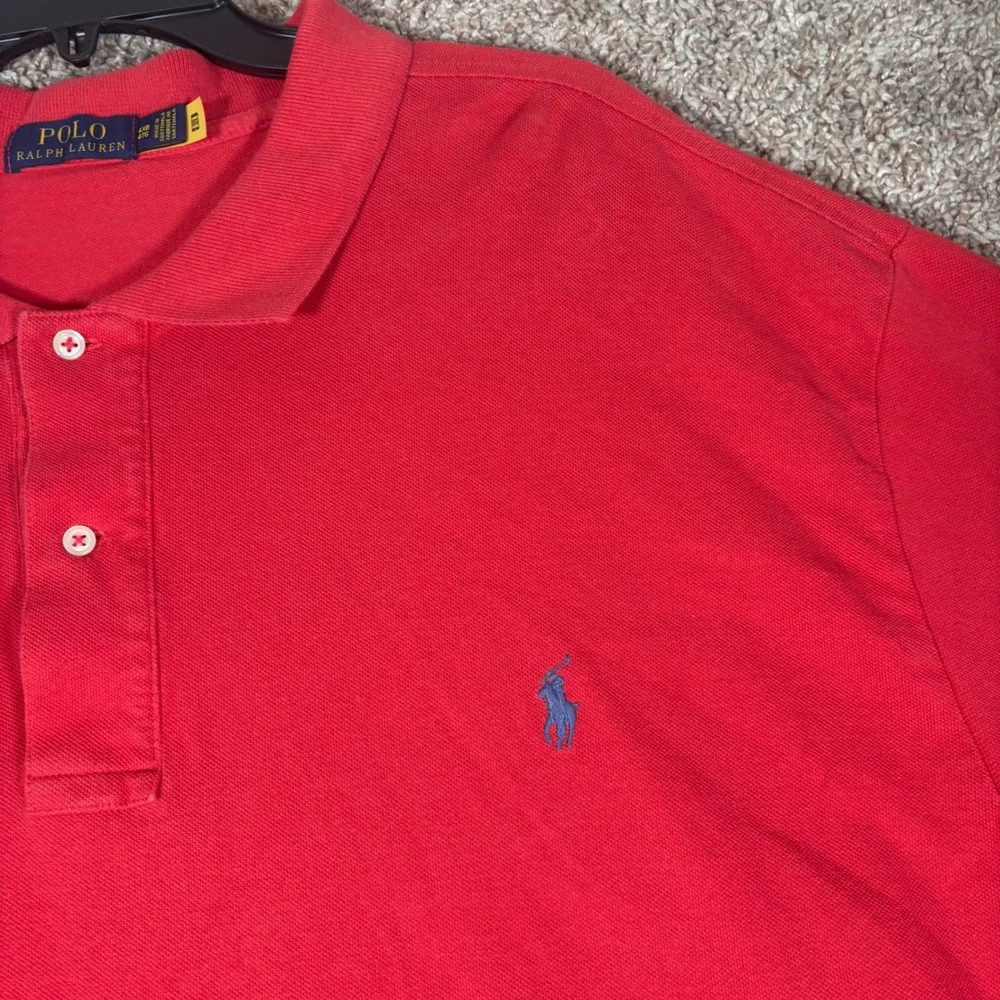 Polo Ralph Lauren Mens 4XB Red Short Sleeve Cotton Pique‎ Pony Logo Polo Shirt
